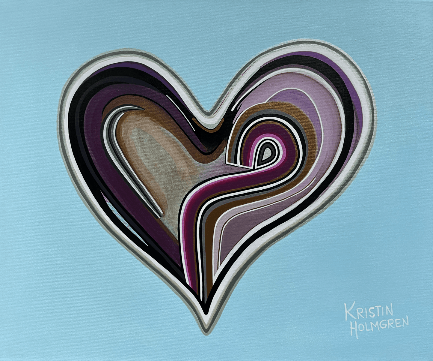 Brave Heart - Acrylic Ink on canvas