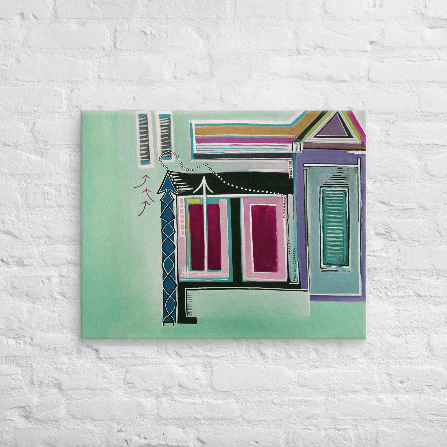 Divinart - "Depart" - Acrylic Ink on canvas - Painting encoded with light - wrapped canvas - Spiritual Art, Light Codes: Depart, Passage, Go the distance, Travel, Prevail, Prepare